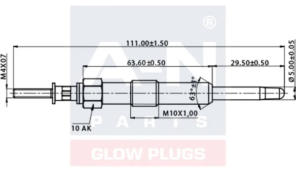 Bougie de préchauffage A-N PARTS A-N102422