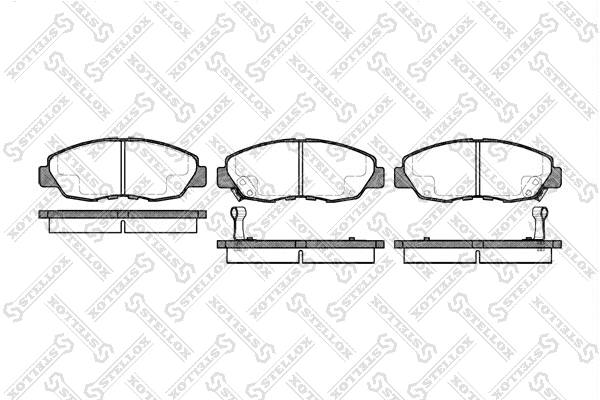 Kit de plaquettes de frein, frein à disque STELLOX 335 002-SX