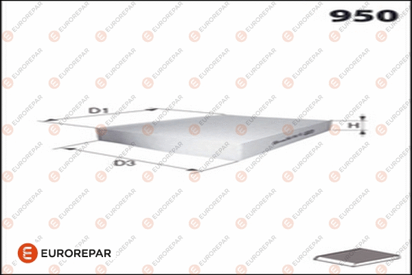 Filtre, air de l'habitacle EUROREPAR 1682950780