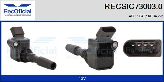 Bobine d'allumage RECOFICIAL RECSIC73003.0
