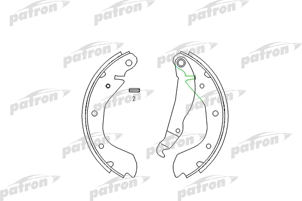 Jeu de mâchoires de frein PATRON PSP216