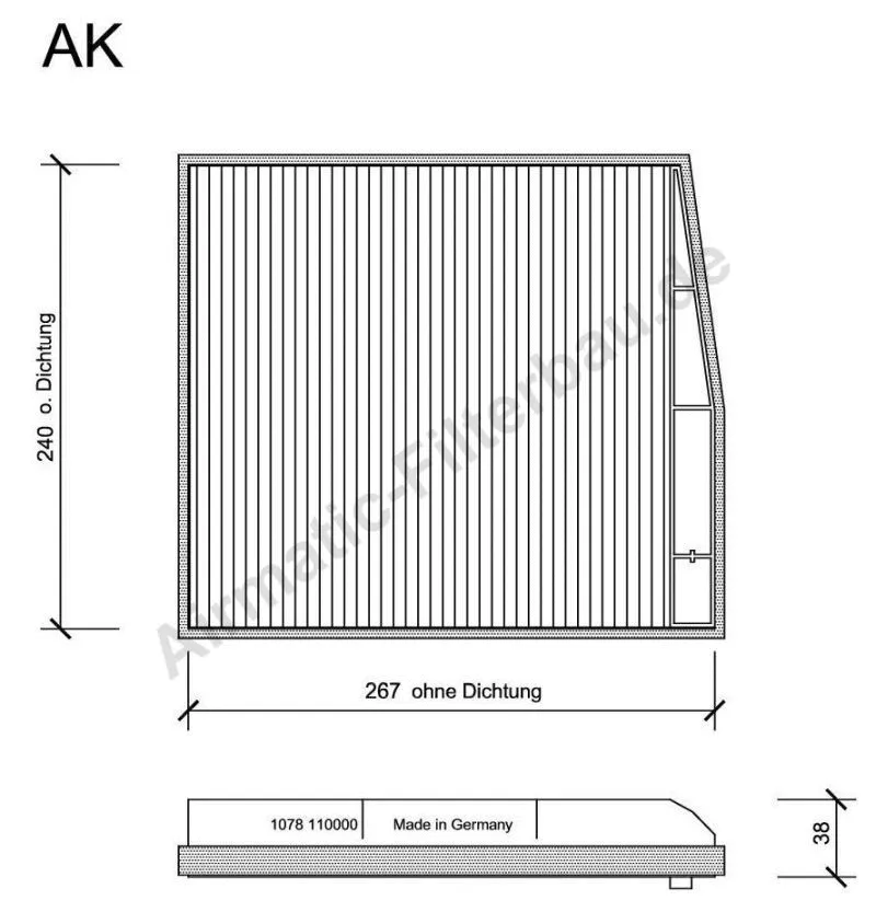 Filtre, air de l'habitacle AIRMATIC Filterbau IF1078B