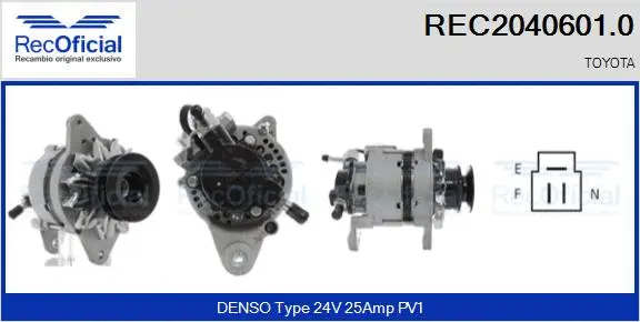 Alternateur RECOFICIAL REC2040601.0