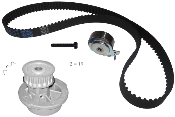 Pompe à eau + kit de courroie crantée TECDRIVE TKPE0068