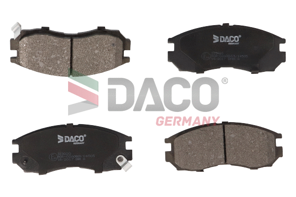Kit de plaquettes de frein, frein à disque DACO Germany 323020