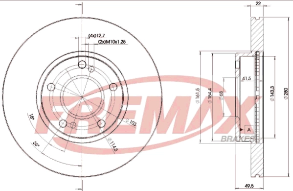 Disque de frein FREMAX BD-1057