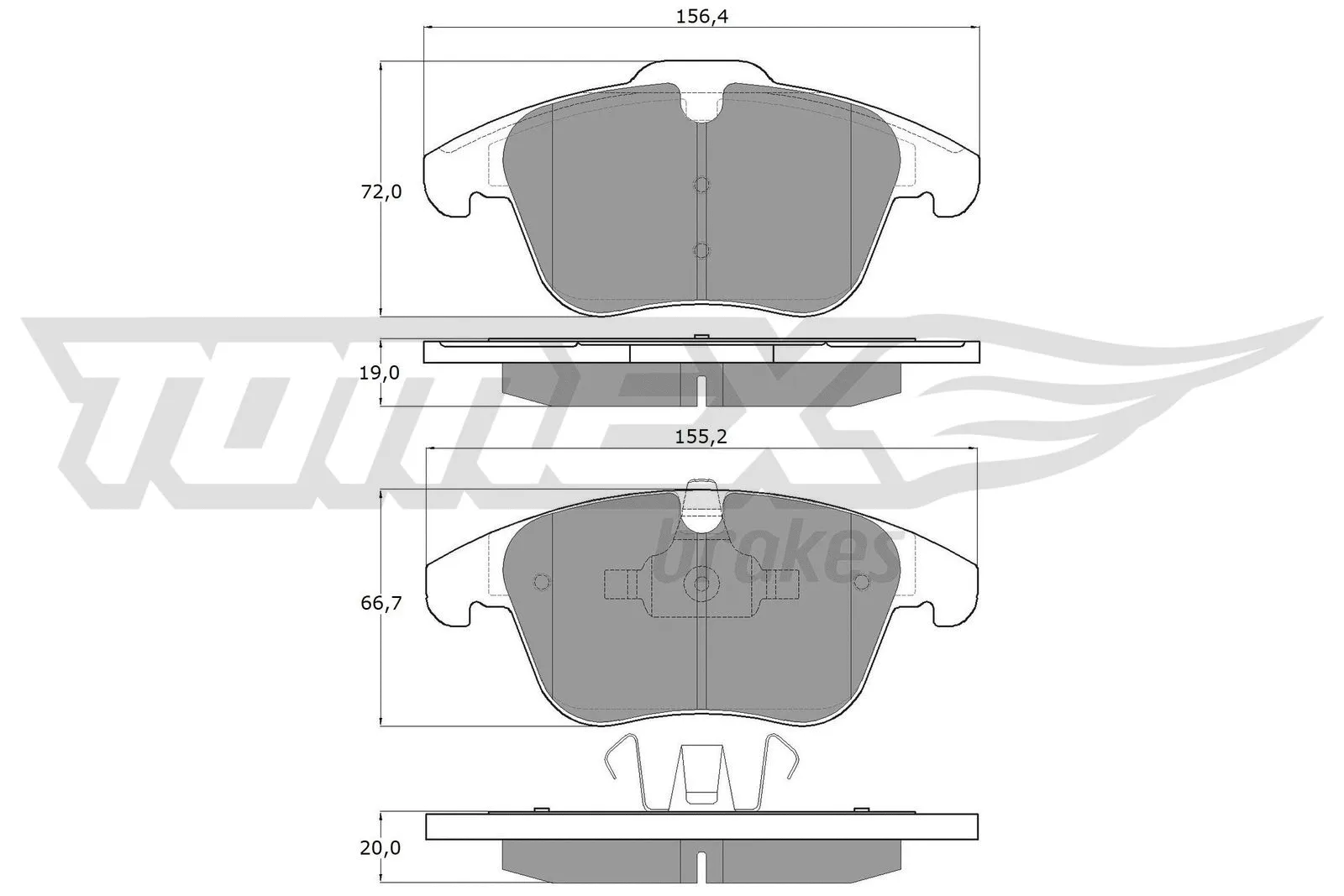Kit de plaquettes de frein, frein à disque TOMEX Brakes TX 14-47