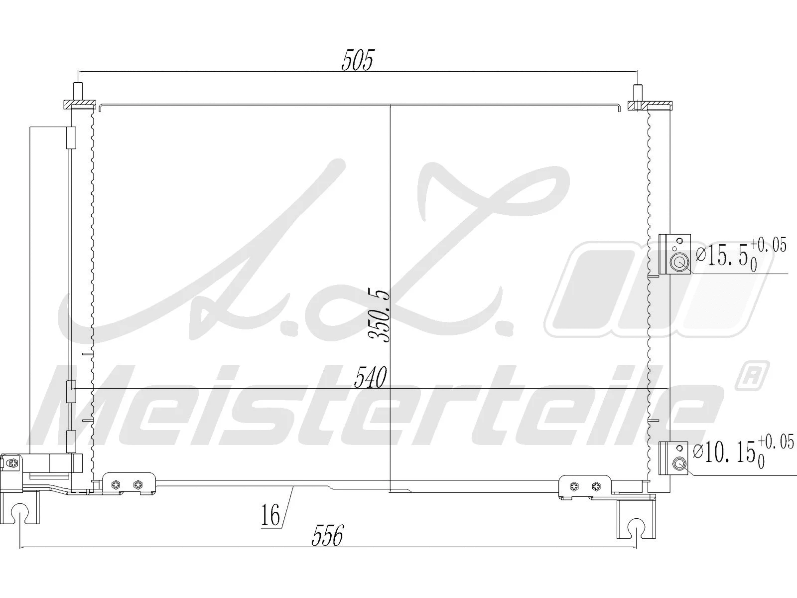 Condenseur, climatisation A.Z. Meisterteile AZMT-45-030-1546