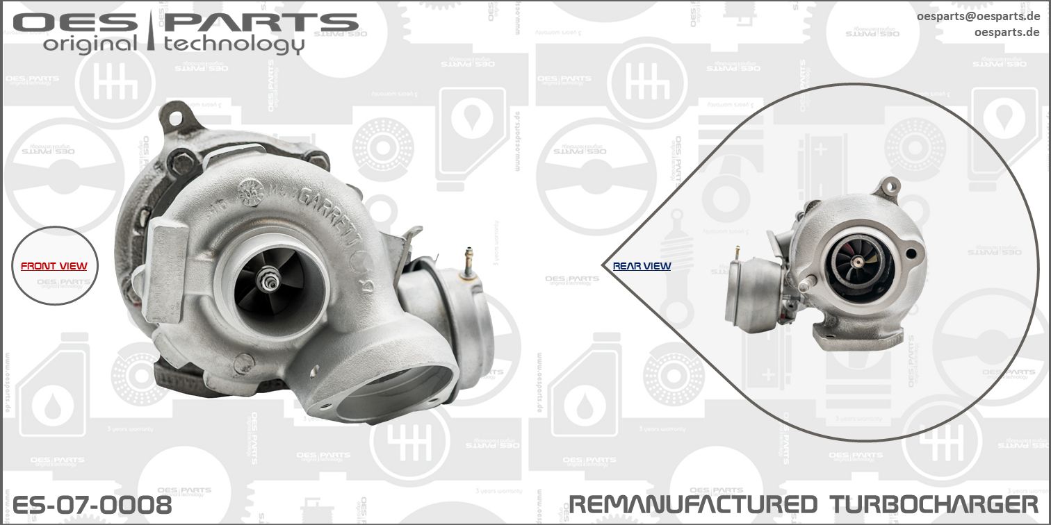Turbocompresseur, suralimentation OES PARTS ES-07-0008