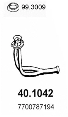 Tuyau d'échappement ASSO 40.1042