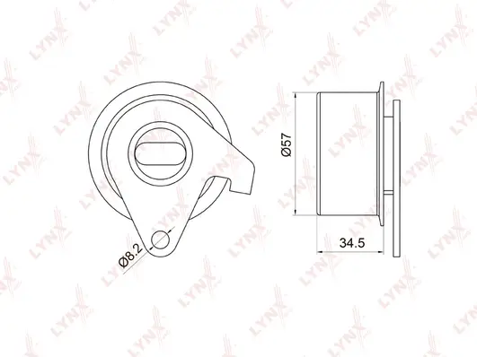 Poulie de tension, courroie crantée LYNXAUTO PB-1033