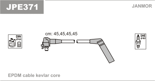 Kit de câbles d'allumage JANMOR JPE371