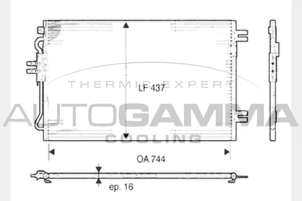 Condenseur, climatisation AUTOGAMMA 104451