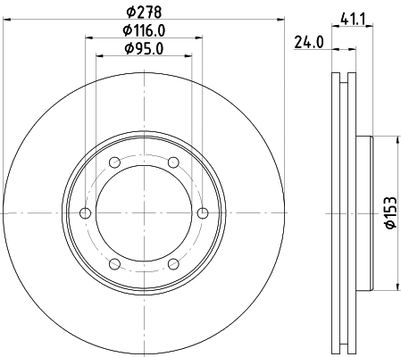 Disque de frein MINTEX MDC822T