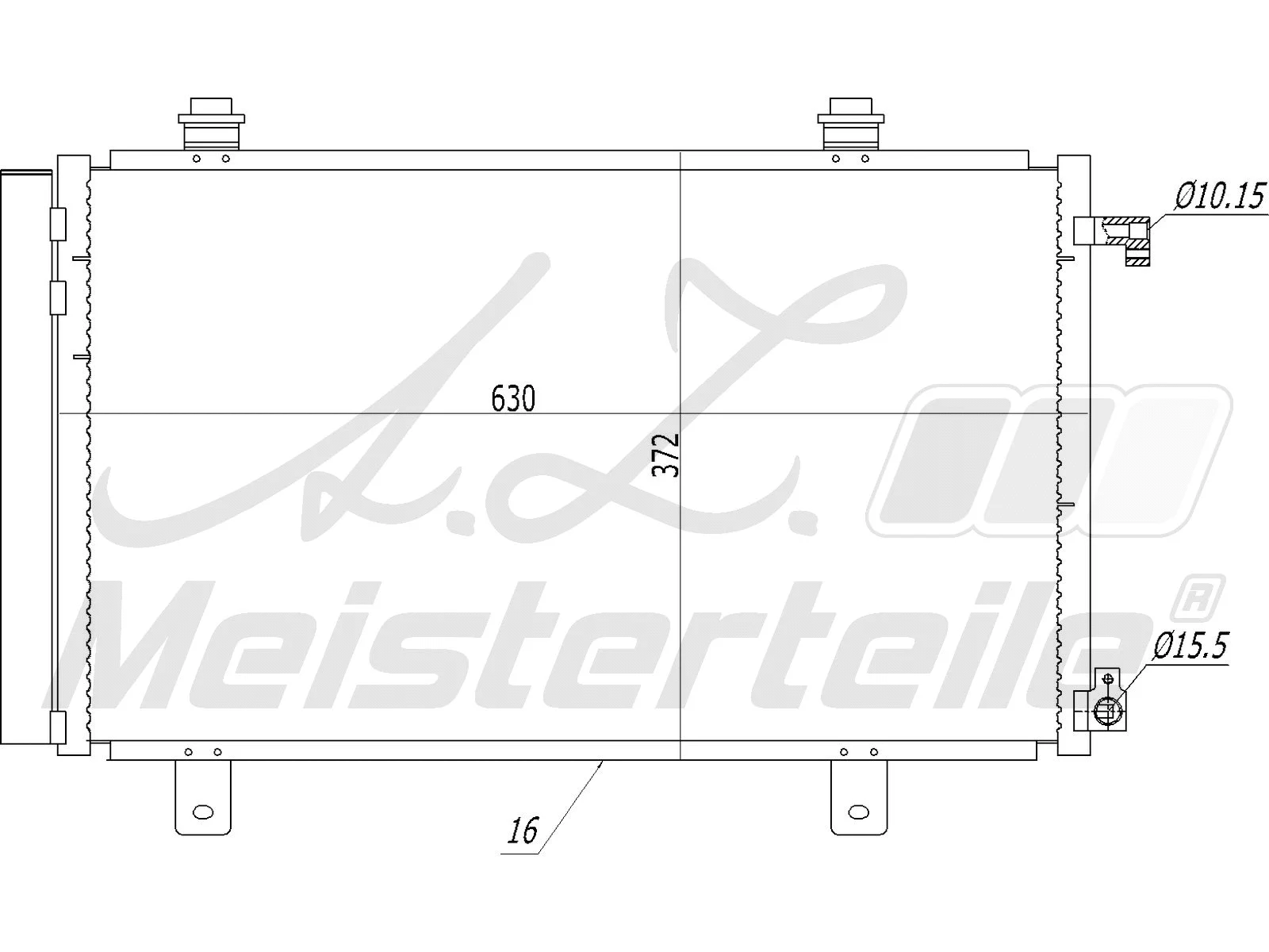 Condenseur, climatisation A.Z. Meisterteile AZMT-45-030-1048