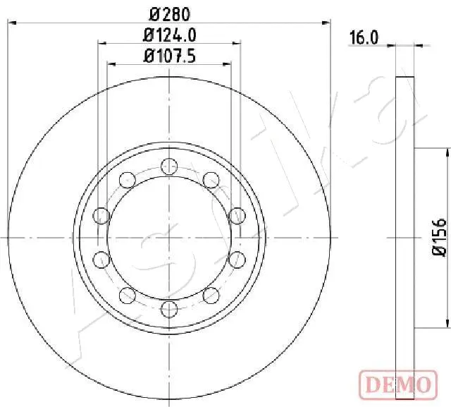 Disque de frein ASHIKA 61-00-0314C