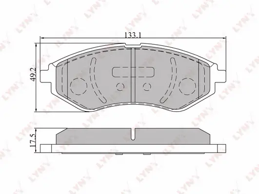 Kit de plaquettes de frein, frein à disque LYNXAUTO BD-1803