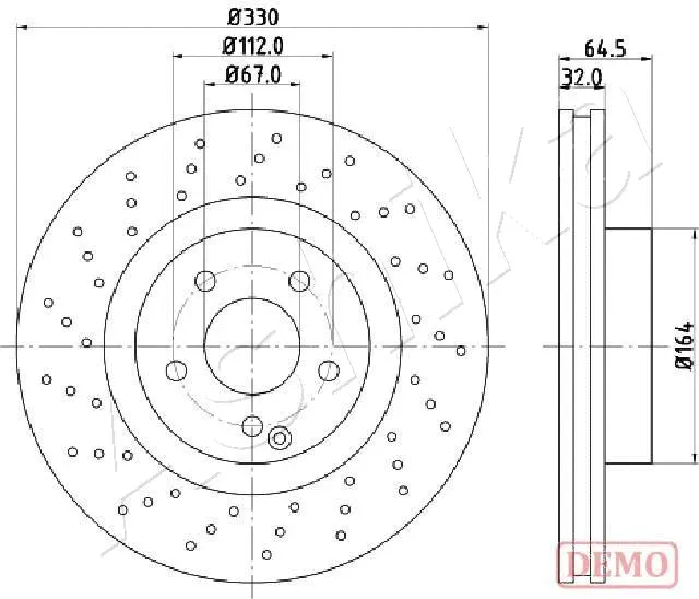 Disque de frein ASHIKA 60-00-0541C