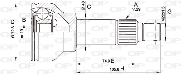 Jeu de joints, arbre de transmission OPEN PARTS CVJ5034.10