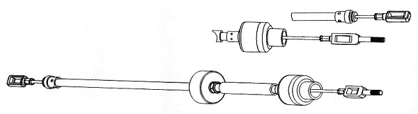 Tirette à câble, commande d'embrayage CEF CT01126