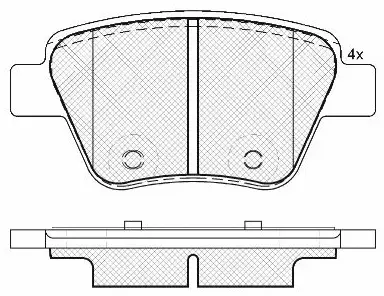 Kit de plaquettes de frein, frein à disque FIT FP1456