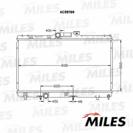 Radiateur, refroidissement du moteur MILES ACRB199