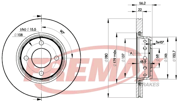 Disque de frein FREMAX BD-8011
