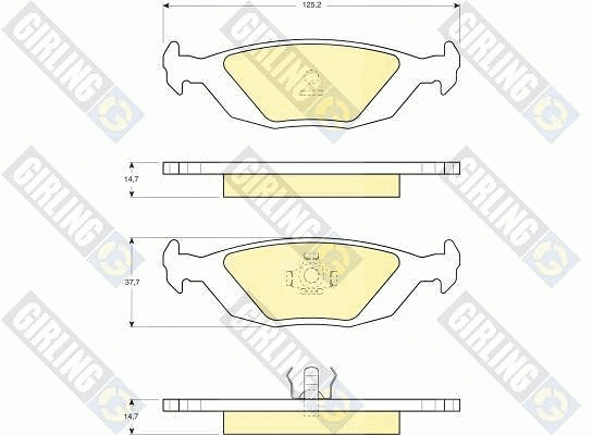 Kit de plaquettes de frein, frein à disque GIRLING 6103922