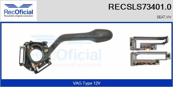 Commutateur de colonne de direction RECOFICIAL RECSLS73401.0
