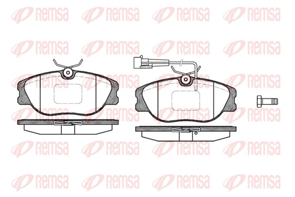 Kit de plaquettes de frein, frein à disque REMSA 0305.12