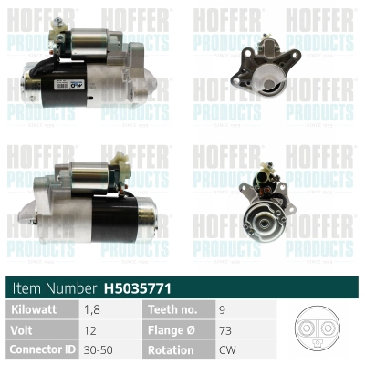 Démarreur HOFFER H5035771