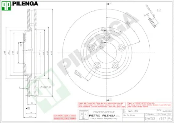 Disque de frein PILENGA V827
