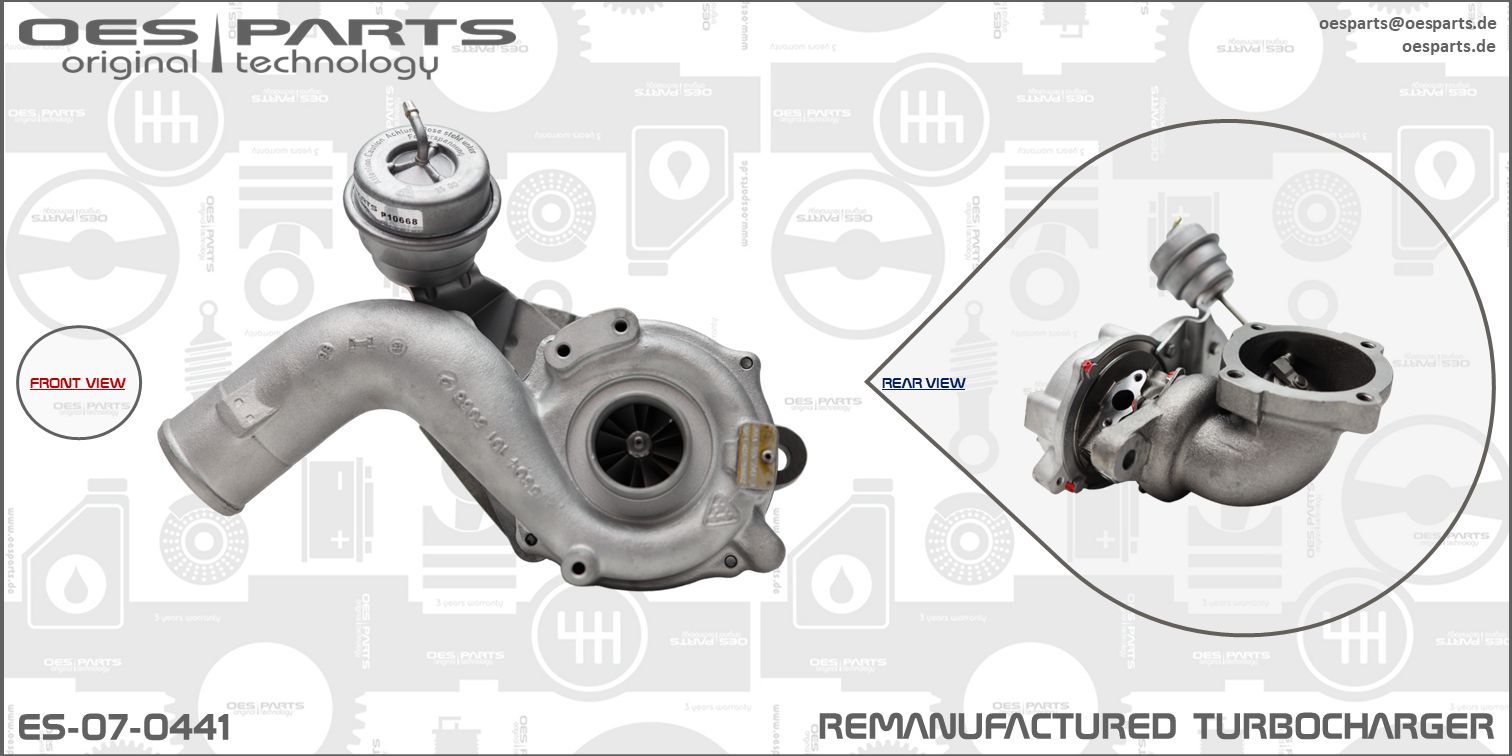 Turbocompresseur, suralimentation OES PARTS ES-07-0441