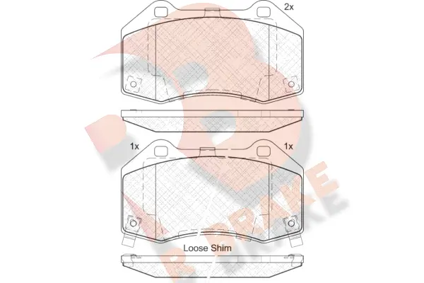 Kit de plaquettes de frein, frein à disque R BRAKE RB2132