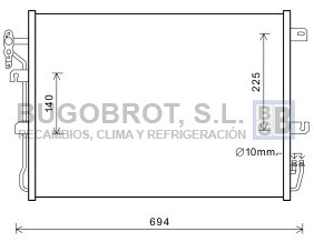 Condenseur, climatisation BUGOBROT 62-AU5215