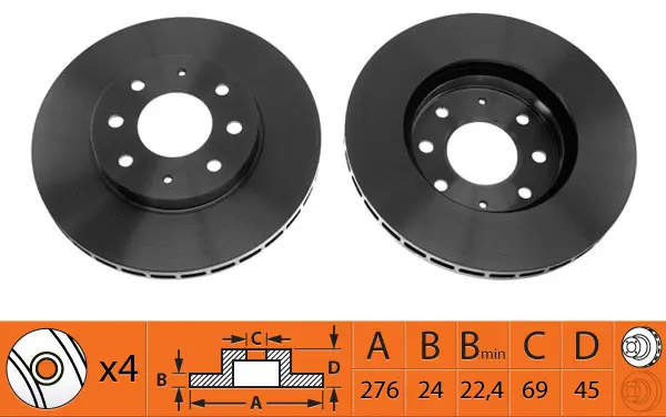 Disque de frein SB BR23108T