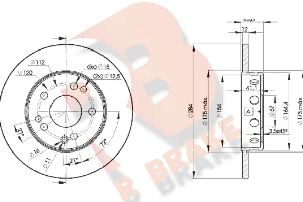 Disque de frein R BRAKE 78RBD27210