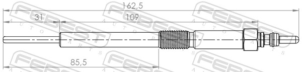 Bougie de préchauffage FEBEST 03642-001