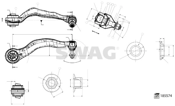 Bras de liaison, suspension de roue SWAG 33 10 9981