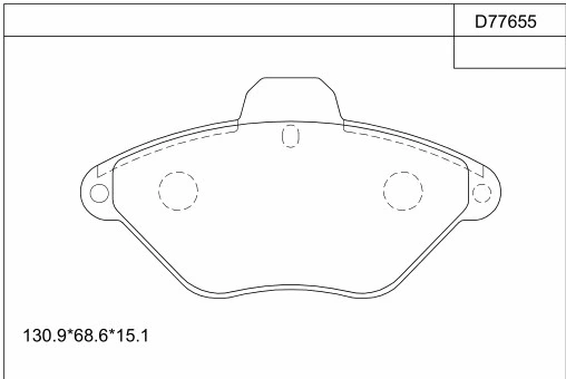 Kit de plaquettes de frein, frein à disque ASIMCO KD77655