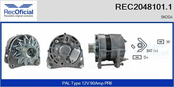 Alternateur RECOFICIAL REC2048101.1