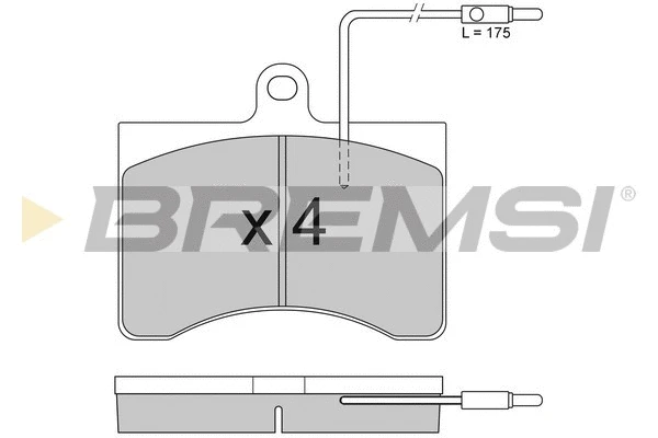 Kit de plaquettes de frein, frein à disque BREMSI BP2094