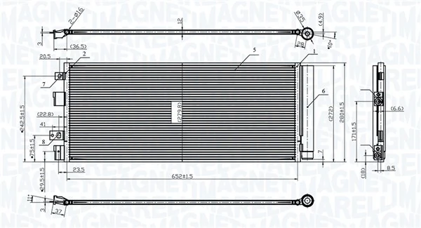 Condenseur, climatisation MAGNETI MARELLI 350203177000