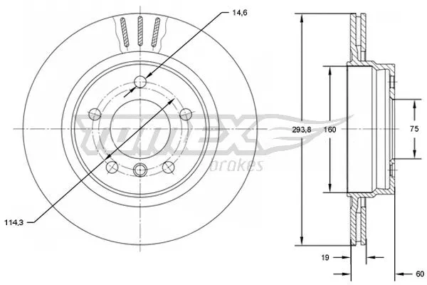 Disque de frein TOMEX Brakes TX 72-90