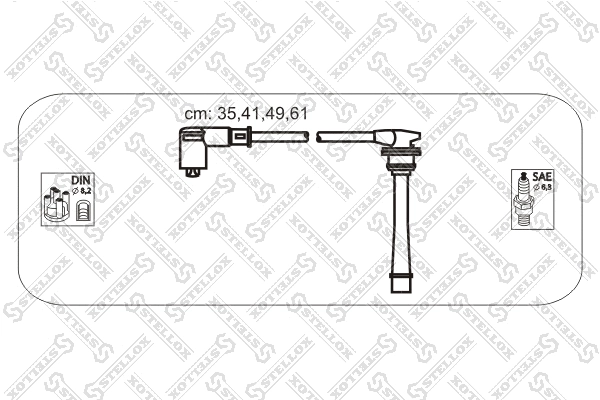 Kit de câbles d'allumage STELLOX 10-38412-SX