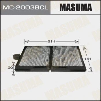 Filtre, air de l'habitacle MASUMA MC-2003BCL