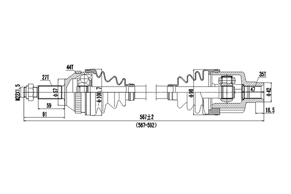 Arbre de transmission DYNAMATRIX DDS218006