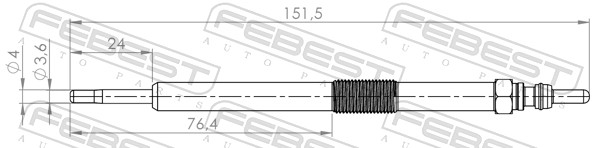 Bougie de préchauffage FEBEST 14642-001
