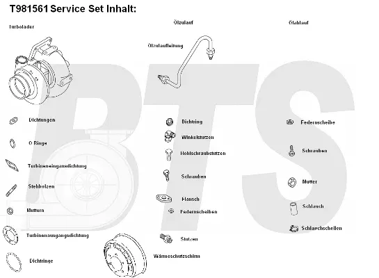 Turbocompresseur, suralimentation BTS Turbo T981561