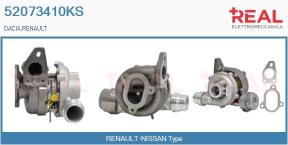 Turbocompresseur, suralimentation REAL 52073410KS